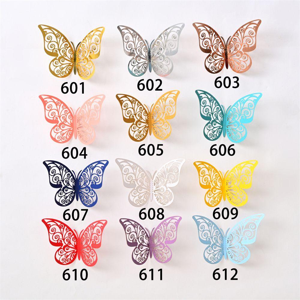Set 12 Sticker Dán Tường Hình Bướm 3D