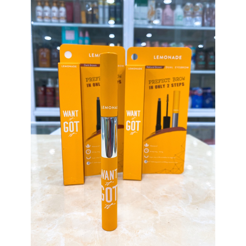 Chì Kẻ Mày 2 Đầu Lemonade Want It Got It Dual Eyebrow Hàn Quốc 2g + 2ml