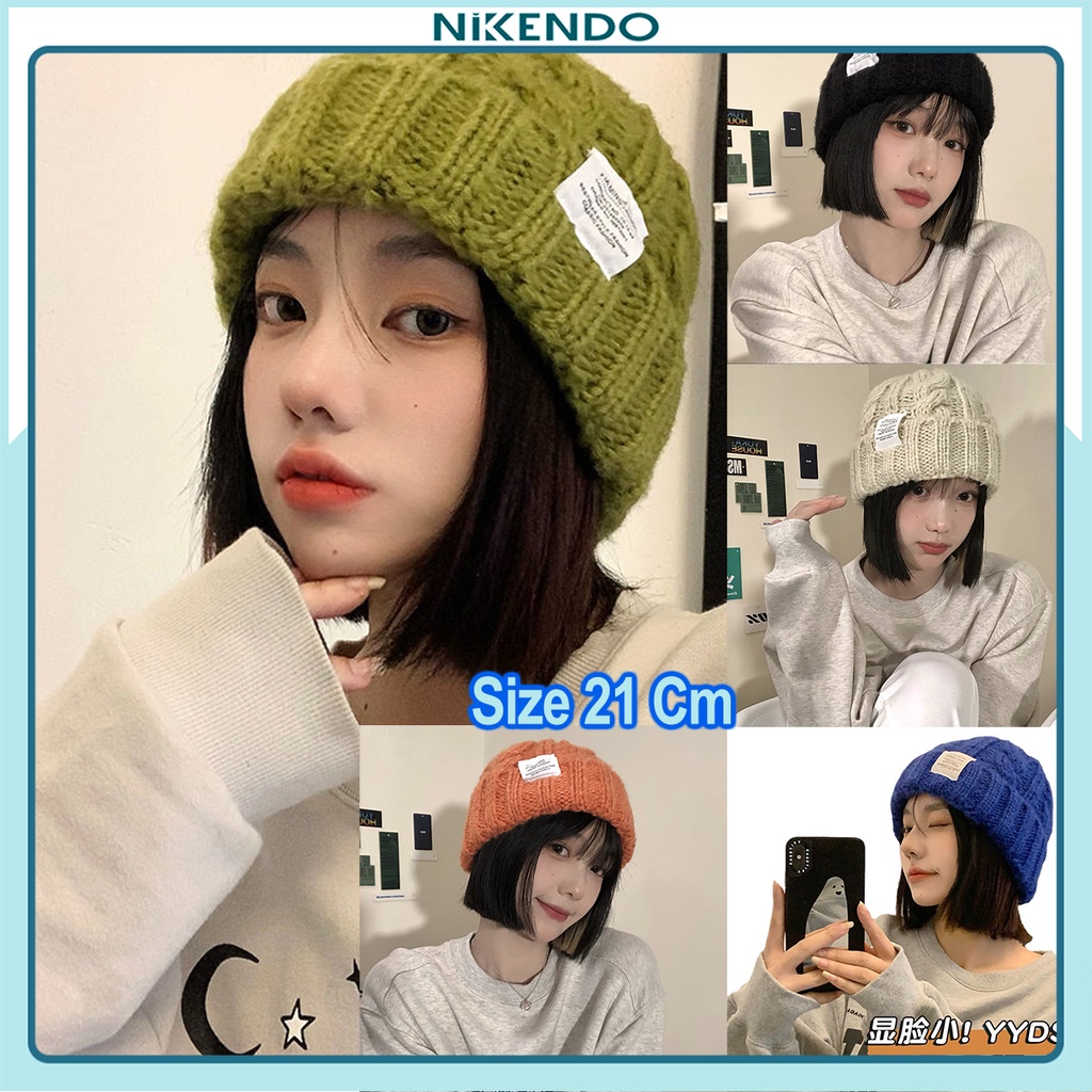 Mũ Len Nữ Mũ Beanie Trơn Nón Len Nữ Hàn Quốc Mùa Đông ML3