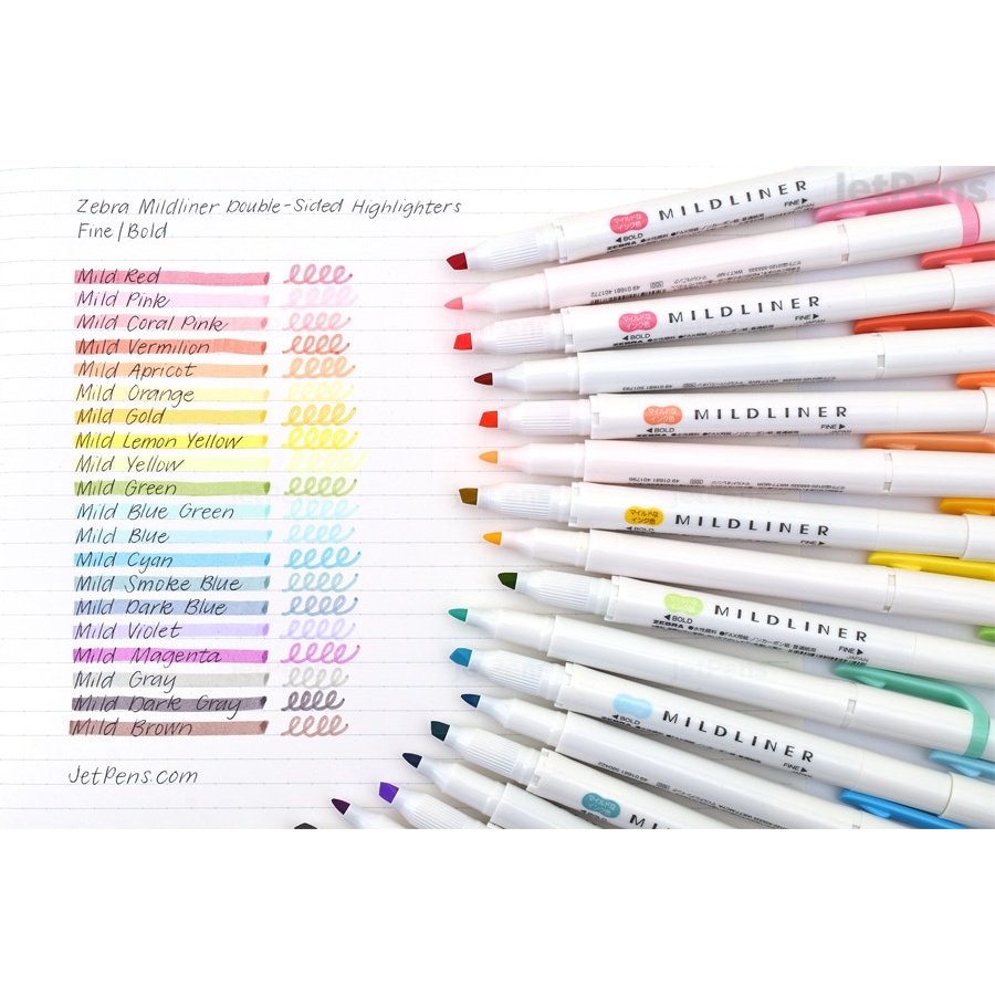 [Bán lẻ] Bút đánh dấu highlight Zebra Mildliner (P2)