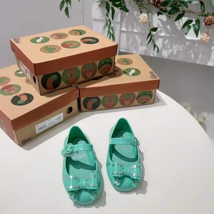 Giày công chúa melissa bít mũi phối nơ thời trang xuân thu dành cho bé gái 22 DJVN