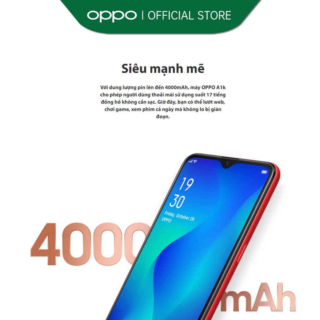 Điện Thoại Oppo A1K 2GB/32GB - Hàng Chính Hãng