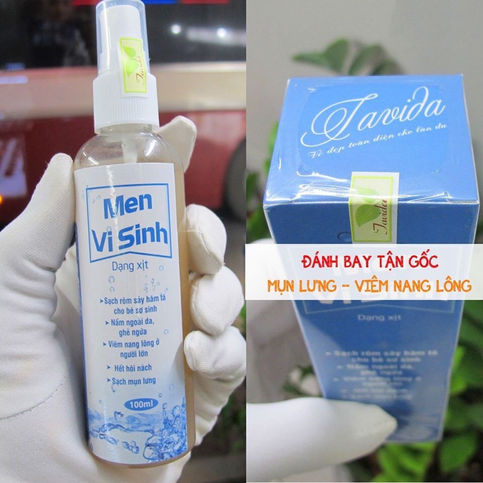 COMBO 2 MEN VI SINH TAVIDA HẾT MỤN LƯNG, VIÊM NANG LÔNG, MẨN NGỨA