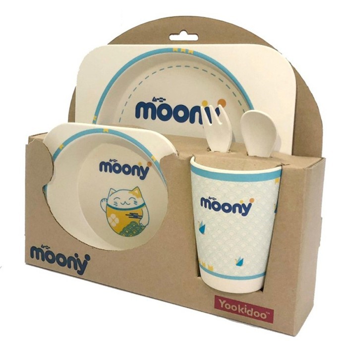 Bộ bát ăn dặm Moony (sợi tre)