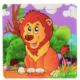 Đồ Chơi Gỗ - Tranh Ghép Hình Gỗ Puzzle 16 Miếng Cho Bé - Kidworld