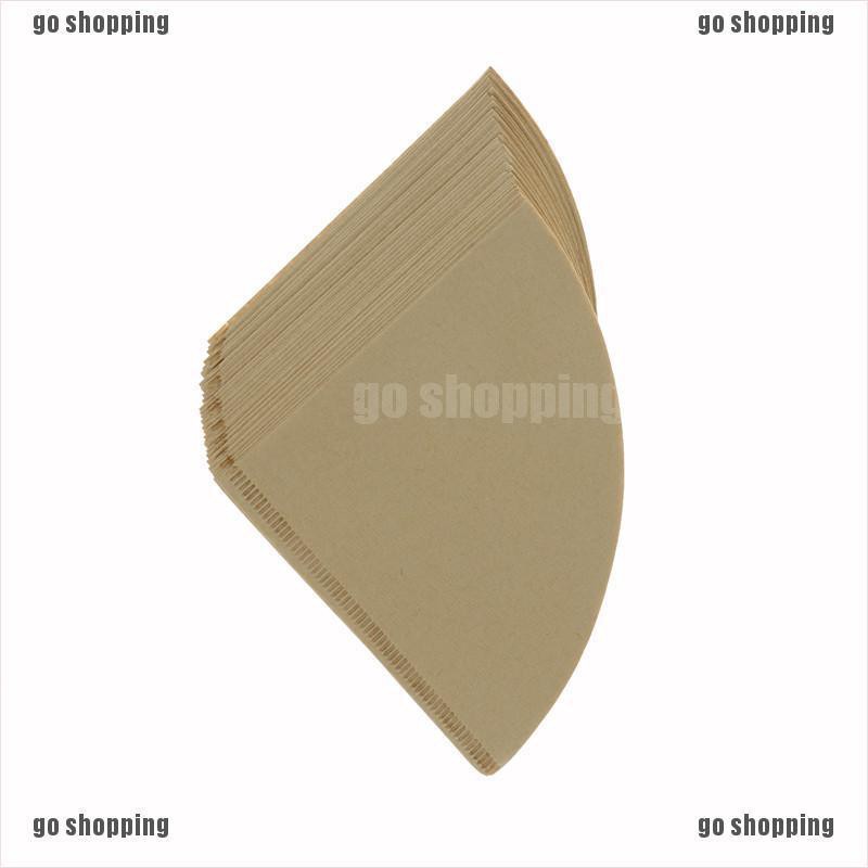 {go shopping}40Pcs Hand-Drip Coffee Filter Papers Coffee Filtering Pure Natural Wooden Paper