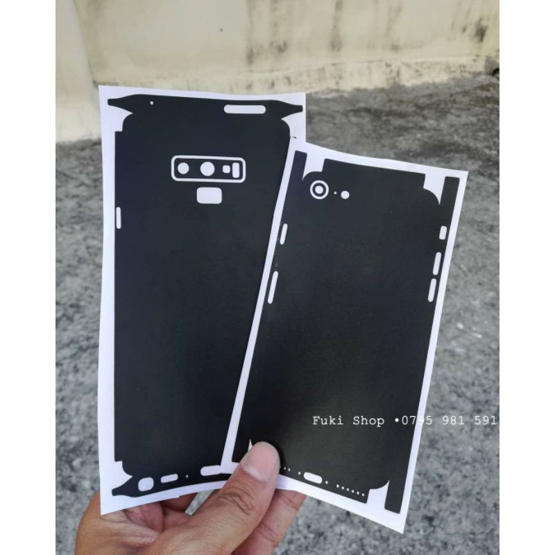 Tấm dán Skin Matte Black FULL viền Dành cho 5 6 7 8 6plus 7plus 8plus X XS XR XSMAX 11 PRO MAX 12 PRO MAX