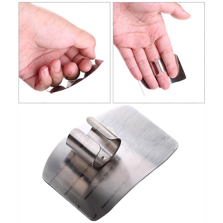 Khiên Bọc Bảo Vệ Ngón Tay INOX Chống Cắt Tay Khi Làm Bếp Thái Thịt Rau Củ Chống Rỉ Tiện Lợi