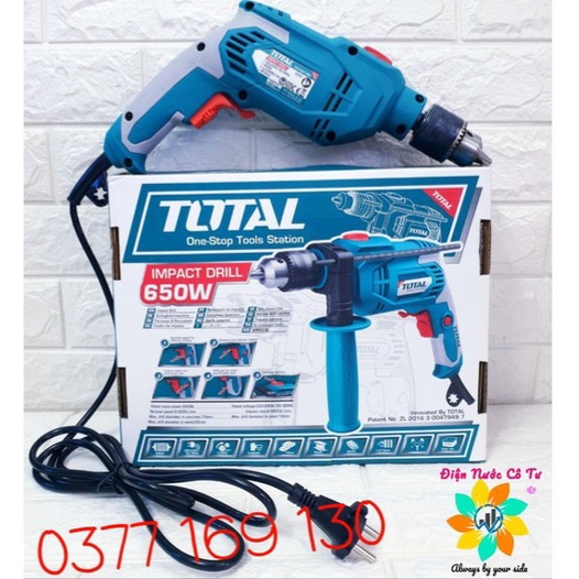 MÁY KHOAN BÚA 13LY 650W TOTAL TG106136E