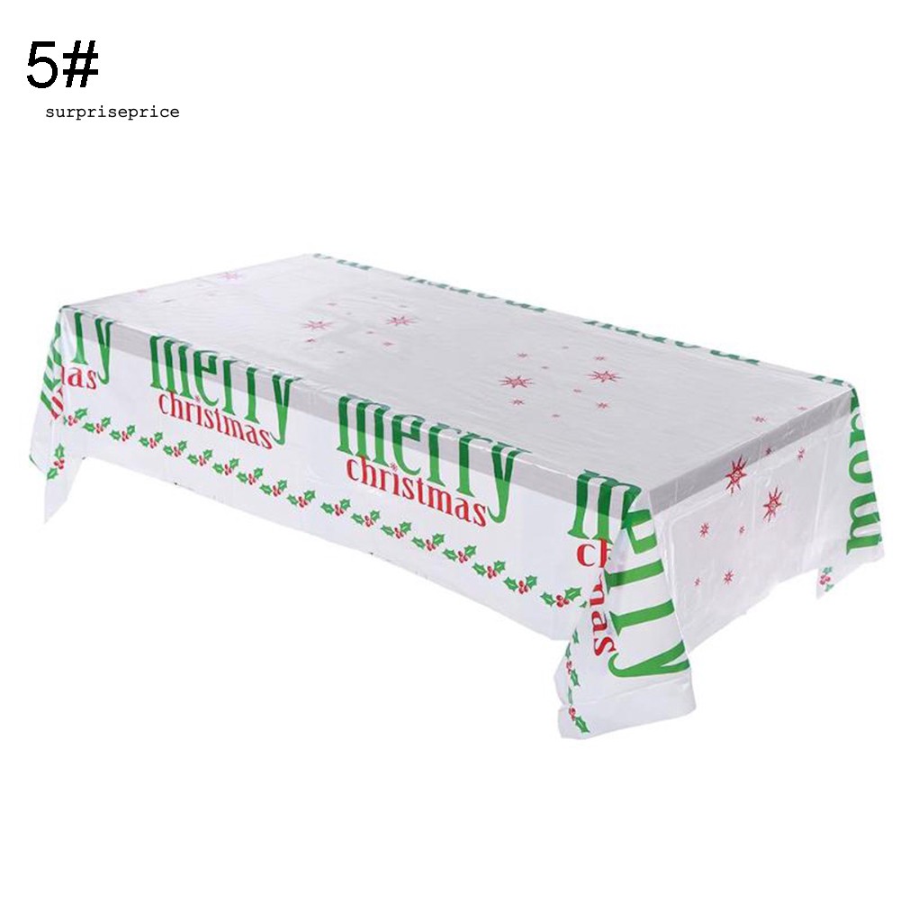 Khăn trải bàn chống thấm nước in hình chủ đề Giáng Sinh kích thước 110x180cm