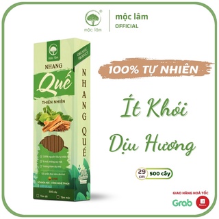 Nhang Quế Thiên Nhiên MỘC LÂM 29cm - Nhang Sạch - Ít Khói - Hương thơm thanh dịu