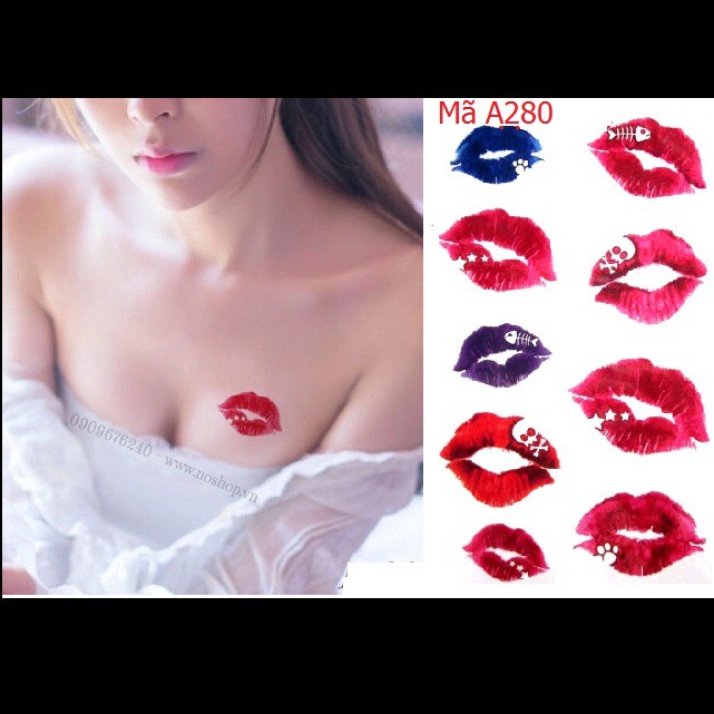 Xăm dán môi A280
