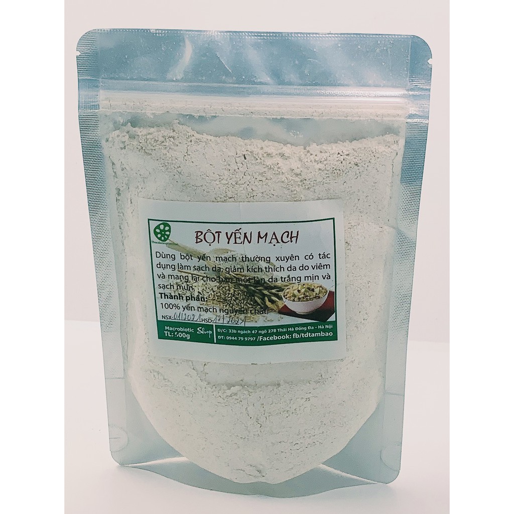 Bột yến mạch làm đẹp da sạch da dùng để đắp mặt nạ, pha uống 200g -500g