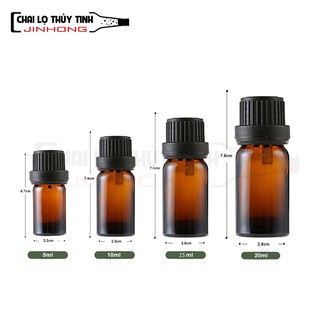 Bộ 10 Chai Thủy Tinh 5ml Đựng Tinh Dầu Nhỏ Giọt