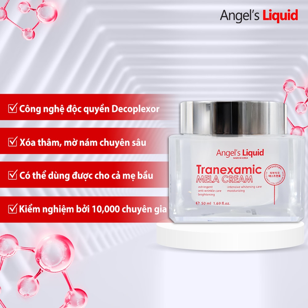 Kem Dưỡng Tranexamic Acid Mờ Nám Chuyên Sâu Angel's Liquid Mela Cream 50ml