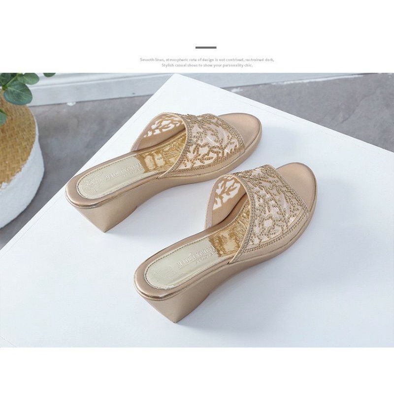 Dép quai ngang cho mẹ đế xuồng cao 3.5cm