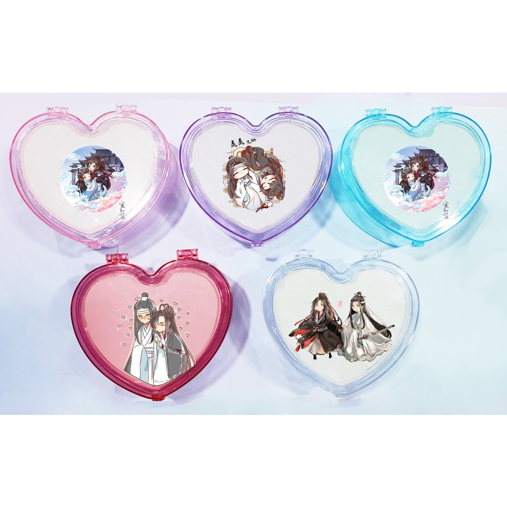 Hộp tim trần tình lệnh kèm gương HKG9 dễ thương cute đựng trang sức hoạt hình tiêu chiến vương nhất bác