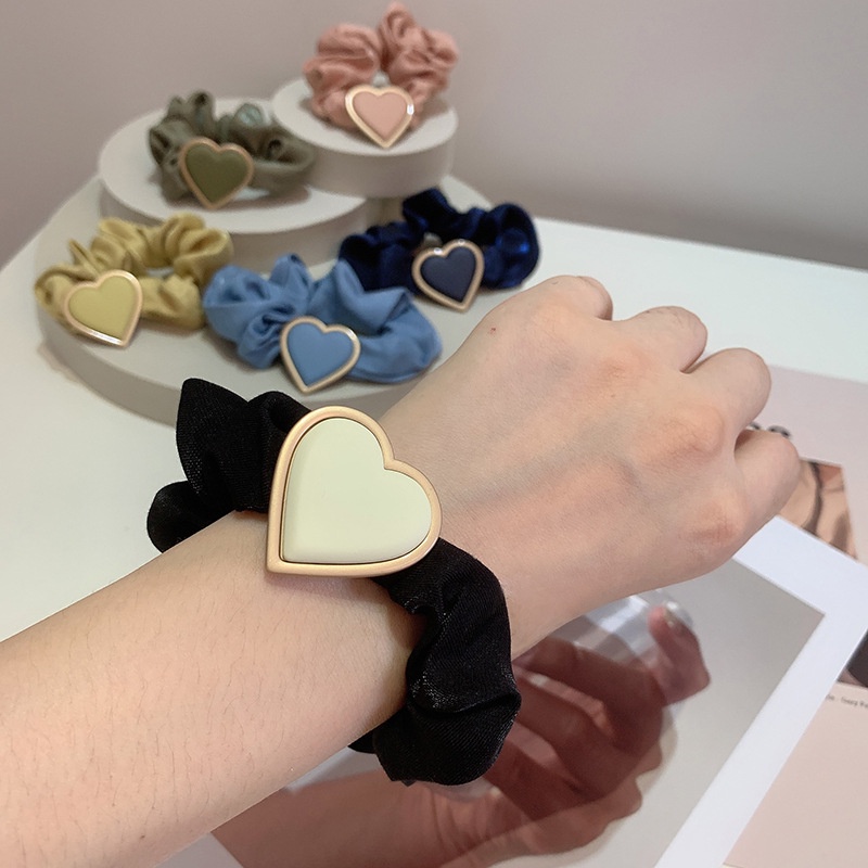 Dây Cột Tóc Màu Sắc Nhám Cỡ Lớn Phong Cách Hàn Quốc Thời Trang Cao Cấp