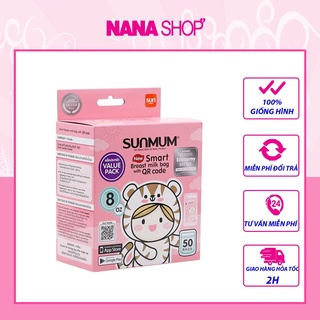 Túi trữ sữa mẹ / túi đựng sữa mẹ Sunmum Thái Lan loại 250ml BPA Free an toàn mẫu mới nhất 2022