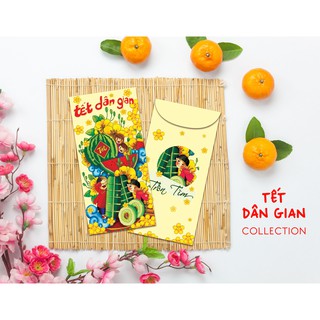 Bao lì xì 2020 loại 1 chất liệu giấy mỹ thuật |17x7cm| _ bộ tết dân gian
