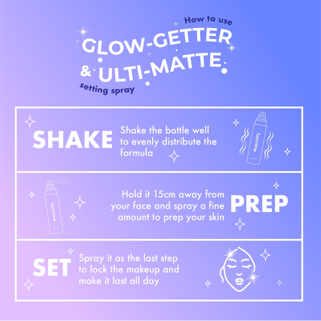 Xịt khoáng Luxcrime phát sáng | Xịt khoáng kiểm soát dầu Ulti-matte | BigBuy360 - bigbuy360.vn