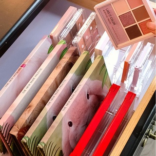 DIEAIYA Compact Makeup Palette Organizer Transparent 7-Section Divided Eyeshadow Tray Storage Rack BPA-Free Face Powder Bathroom Plastic Vanity Countertop Cosmetics Storage Eyeshadow Blush Holder/Multicolor