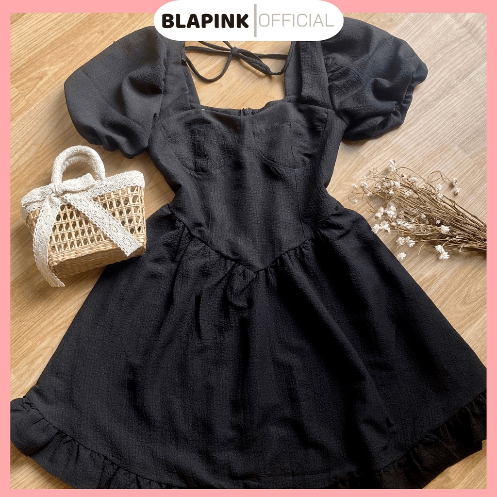 Váy Babydoll Tay Phồng Cổ Vuông Vải Xốp Xịn Xò Đi Tiệc Đi Dạo Phố RINGELA DRESS T230