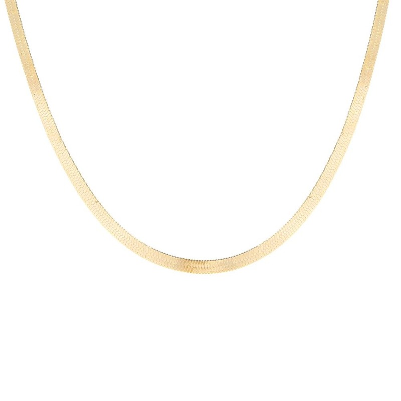 Vòng Cổ Choker Dây Dẹt Dẹt Vàng Gợi Cảm