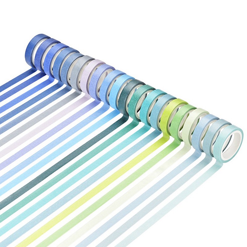 Bộ 60 cuộn băng keo màu kẹo cỡ 80mm dùng trang trí sổ nhật ký/album