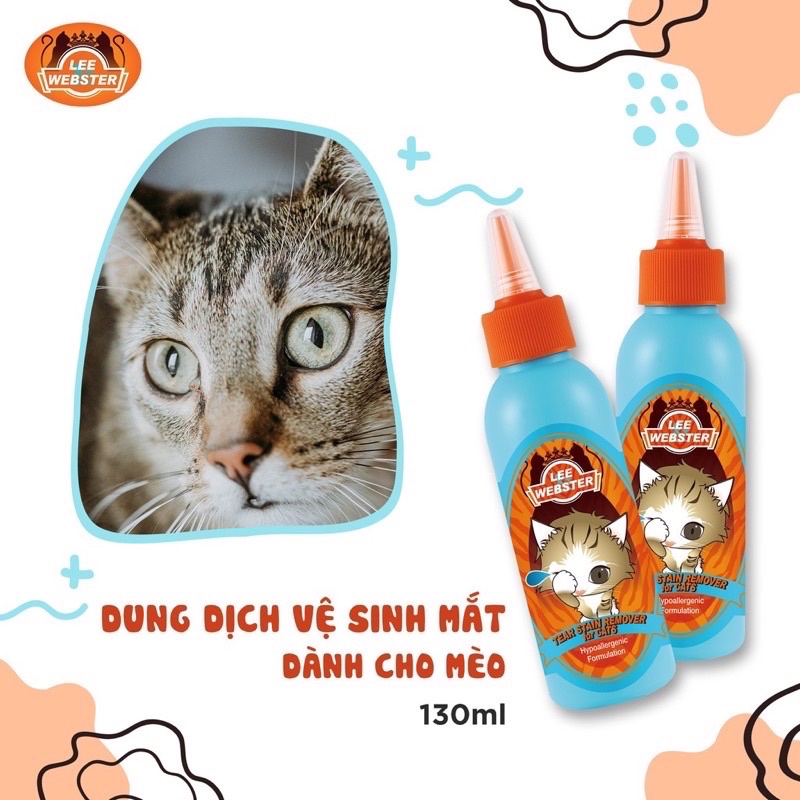 [ 130ml ] Dung dịch vệ sinh Tai và Mắt cho mèo Lee Webster