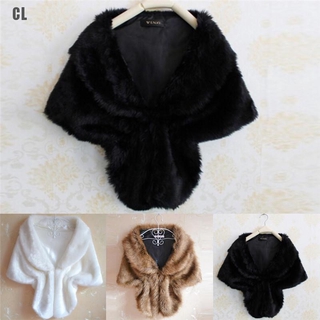 Áo Choàng Lông Giả Sang Trọng Cho Cô Dâu