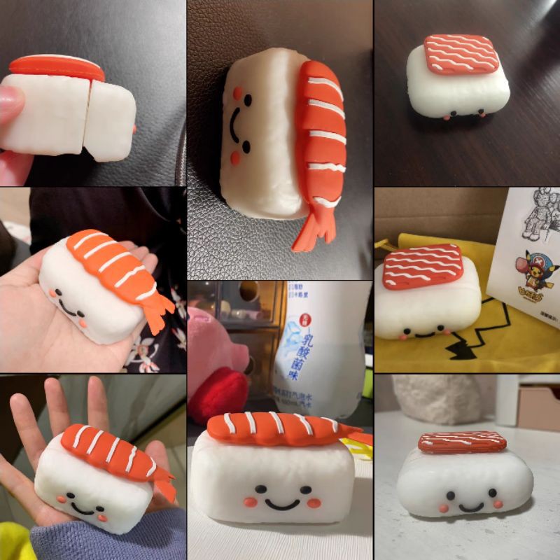 (Order 20 ngày) Case bảo vệ Airpods Pro/1/2/i9s/i10 sushi tôm cam nigiri EARISE