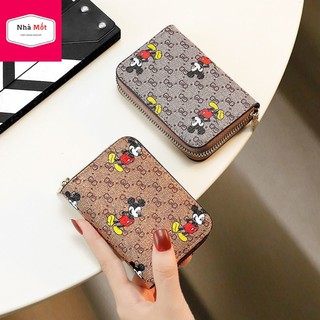 Ví Mini Cầm Tay Nữ In Hình Mickey 3 Màu Hot Nhất Năm Nhiều Ngăn Tiện Dụng