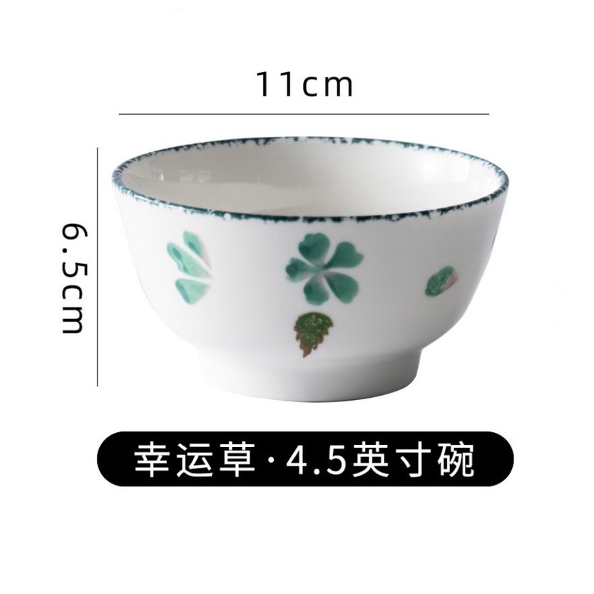 Bộ bát đĩa khay sứ phong cách Bắc Âu decor trắng hoa nhí xanh trang trí bàn ăn