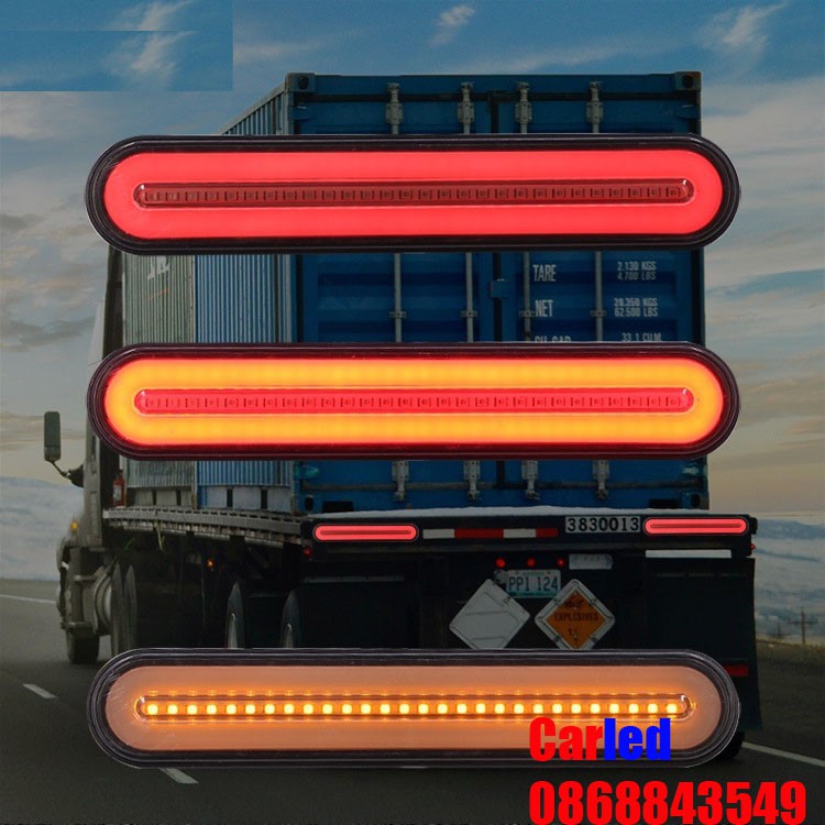 Bộ đèn led 3 chế độ stop dermi và xi nhan đuổi cho xe bán tải và xe tải 12-30V
