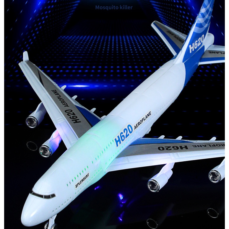 Mô Hình Máy Bay Airbus H620 Cỡ Lớn Có Đèn Và Âm Thanh Vui Nhộn Cho Bé