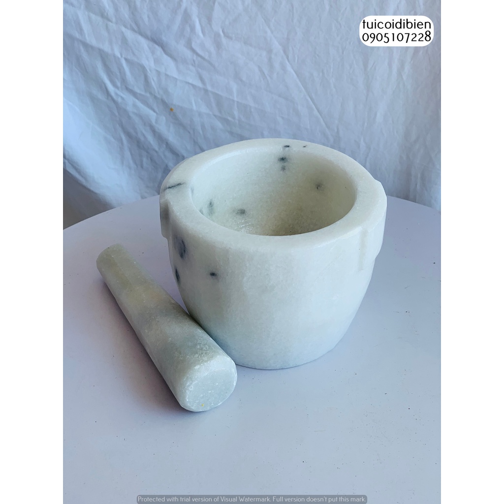 Cối Đá Tự Nhiên Nguyên Khối Dùng Giã Hành Tỏi, Giã Cua, Quết Chả Tiện Lợi Cho Người Dùng, KT 10cm, 12cm, 14cm, 16cm