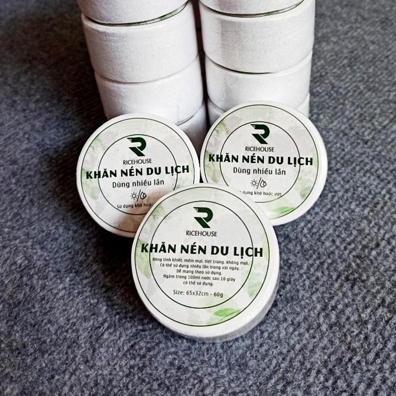 Khăn Tắm Nén Du Lịch Chất Liệu Cotton 65 x 32 cm Loại 1