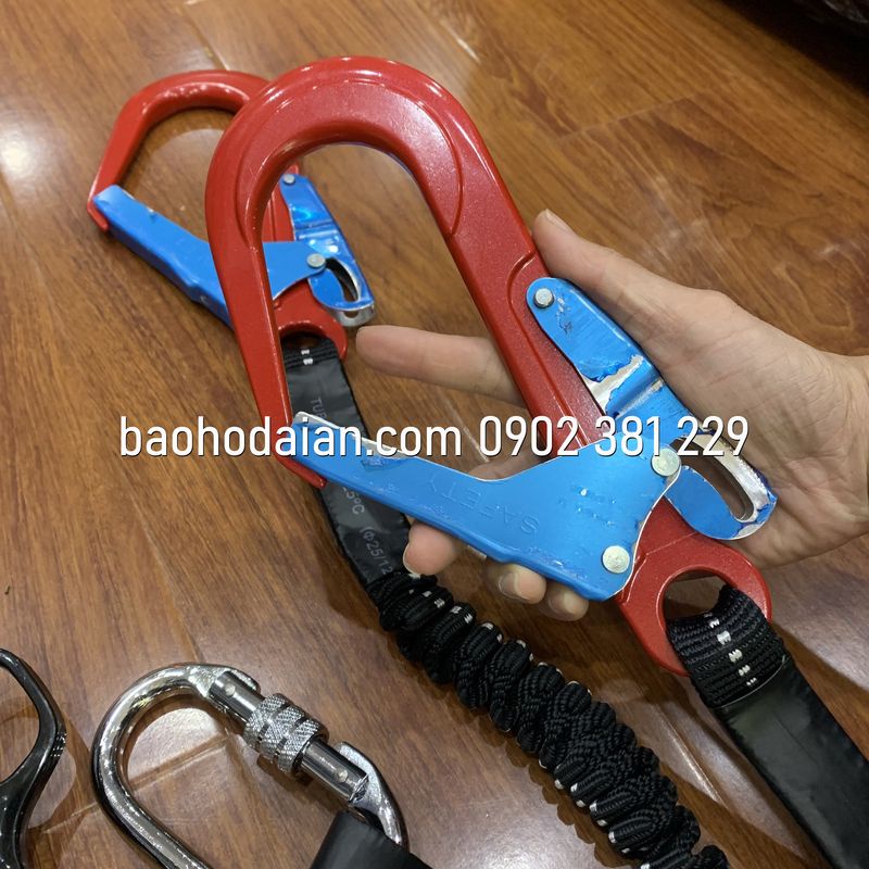 Dây an toàn bán thân Hàn Quốc kiểu Kujie 2 móc nhôm dây đàn hồi