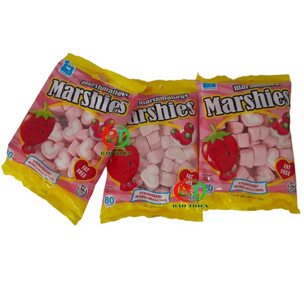 (3 vị) Kẹo xốp bông gòn Marshmallows Marshies gói 80g