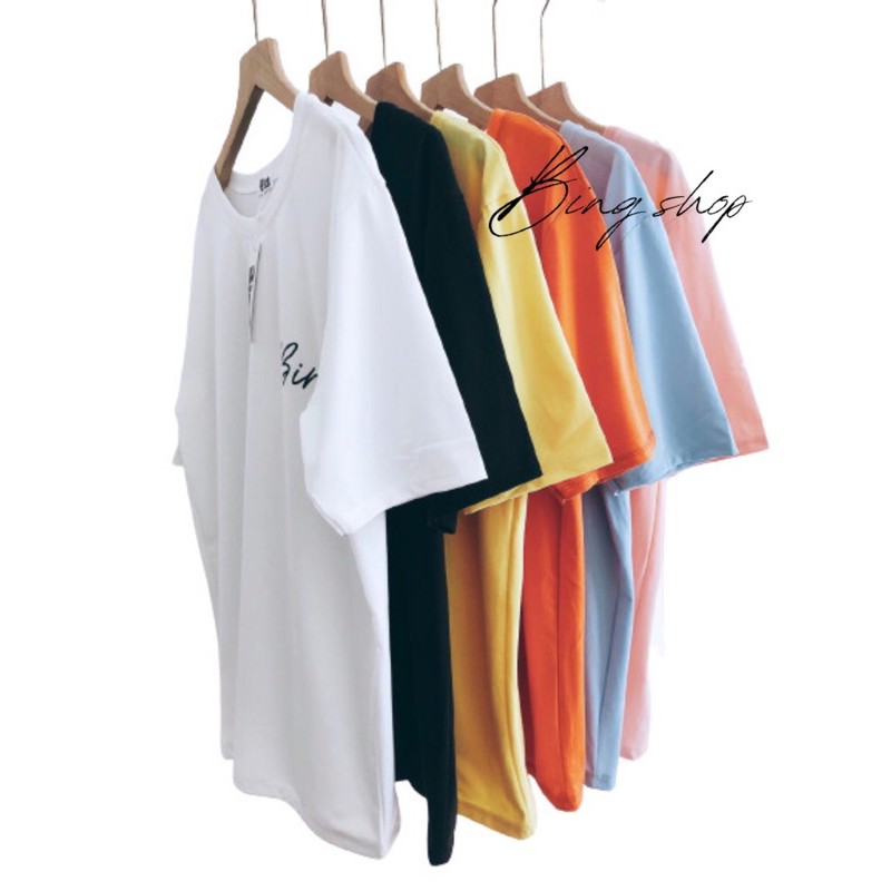Áo thun tay lỡ Bingshop form rộng nhiều màu freeship