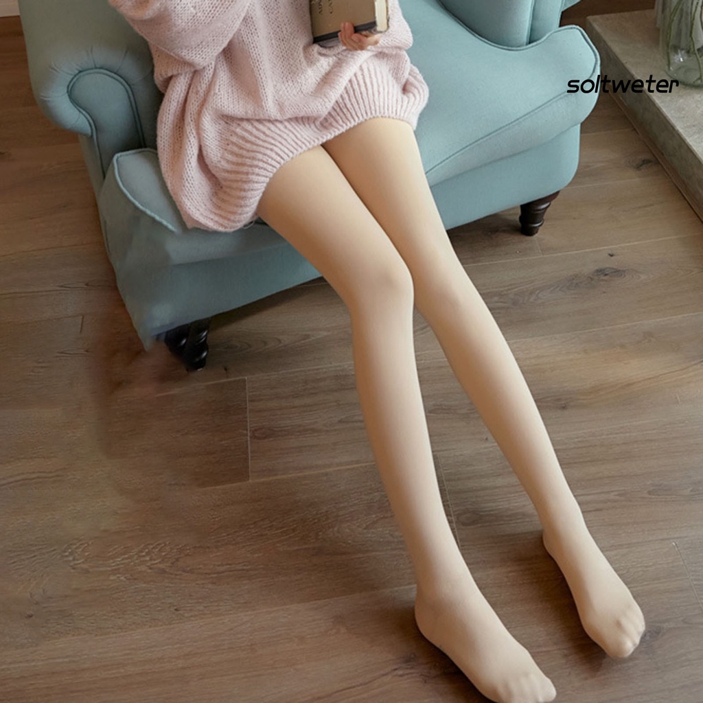 Quần Tất Dày Giữ Ấm Co Giãn Không Đường May Thời Trang Thu Đông Cho Nữ