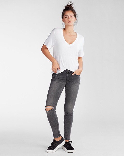 Quần jeans rách gối Expres.s xuất xịn