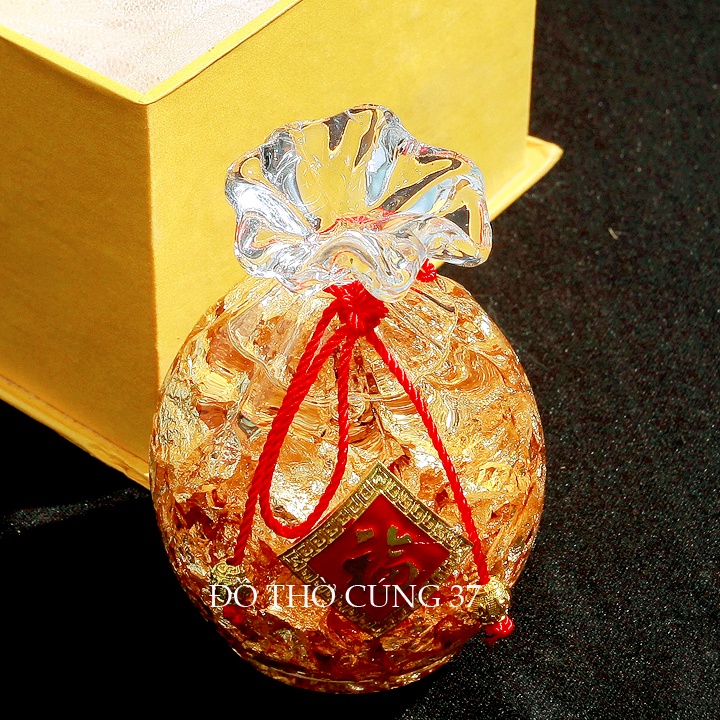 Túi vàng thủy tinh phong thủy