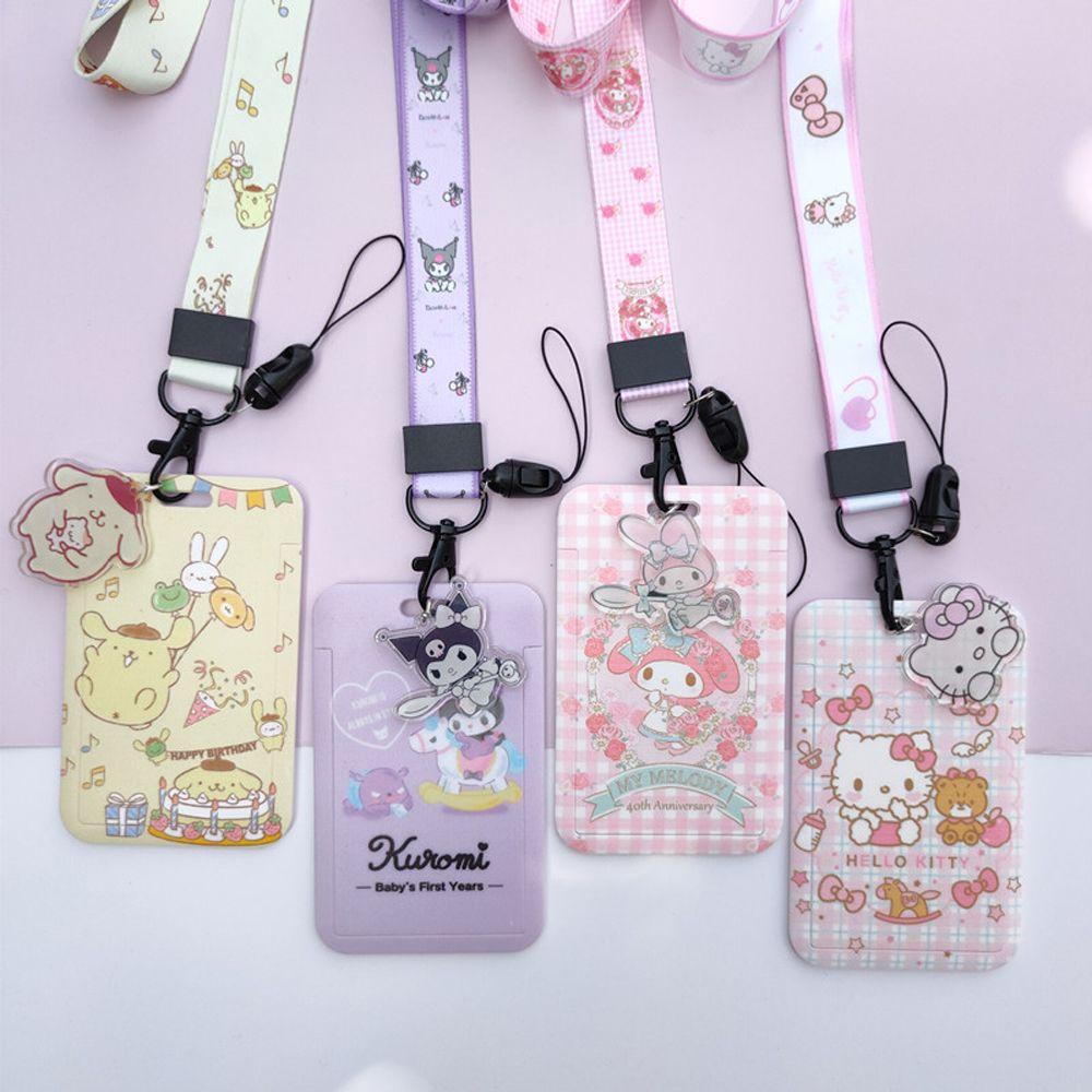 Móc Khóa Đựng Thẻ ID / Thẻ ID Họa Tiết Melody Melody Lấp Lánh Kèm Móc Khóa