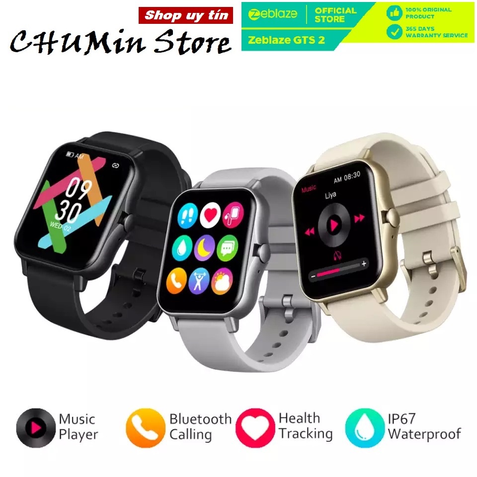 Đồng hồ thông minh Zeblaze GTS 2 - Nghe gọi bluetooth, chơi nhạc độc lập, kết nối tai nghe.