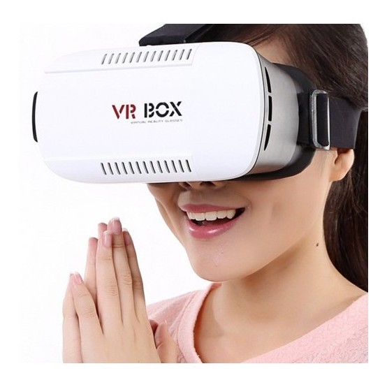 Kính xem phim thực tế ảo Chuẩn 3D VR Box màu trắng đen dùng cho tất cả các dòng điện thoại Phiên bản 2020