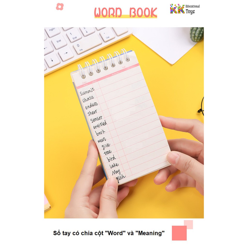 Sổ lò xo học từ vựng nhiều hình ngộ nghĩnh - KKstore