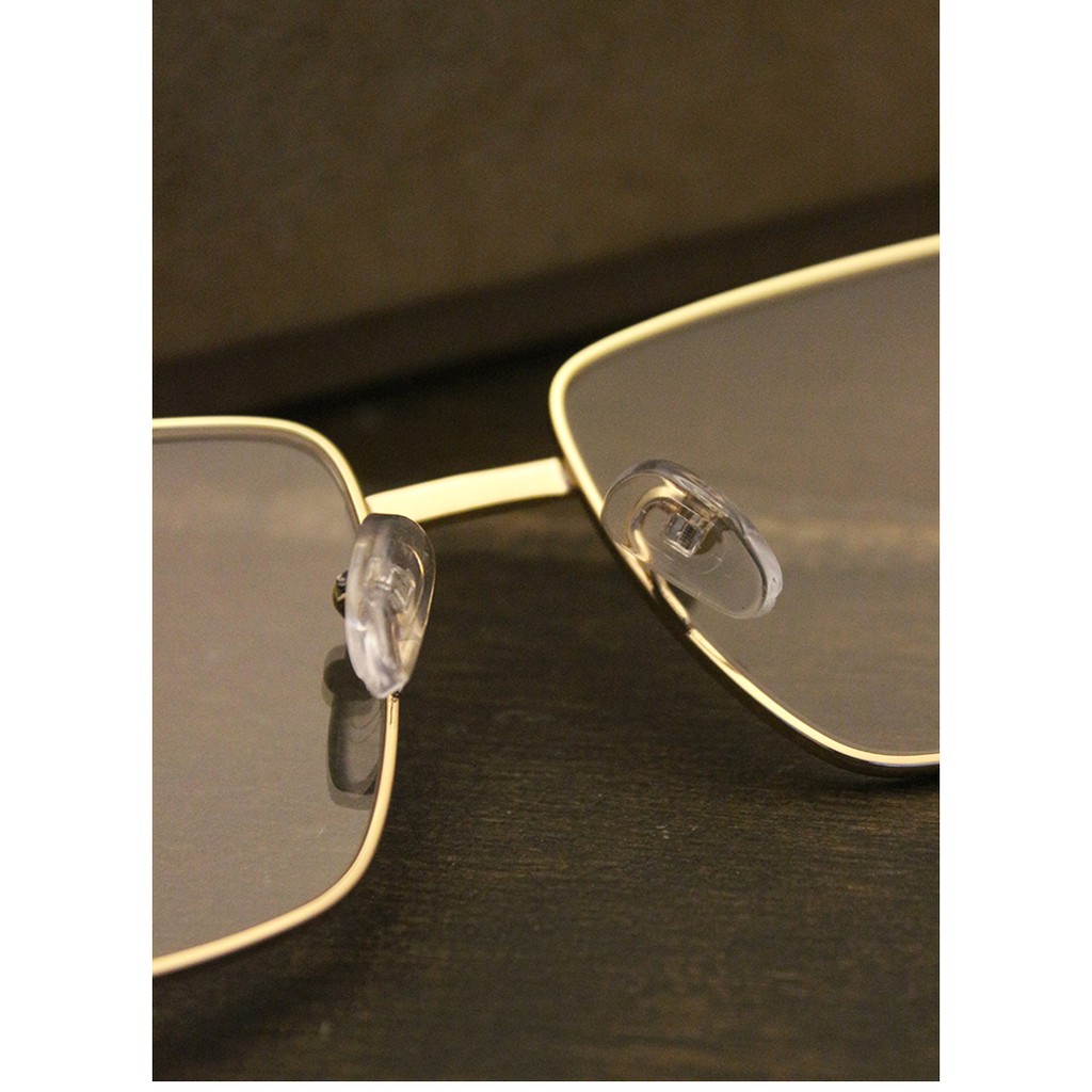 Kính Mát Gọng Kim Loại Chống Ánh Sáng Xanh Hình Chữ Nhật Cho Nam Nữ