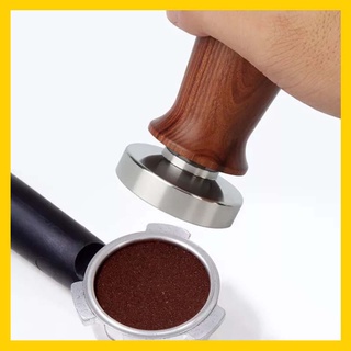 Tamper Nén Cà Phê Lò Xò Trợ Lực Cán Gỗ | Size 51, 53, 58MM